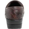 imageCUSHIONAIRE Womens Claire SlipOn Clog Vegan Leather Memory Foam Lightweight Comfort Clog with 15Inch HeelBrown Tooled