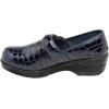 imageCUSHIONAIRE Womens Claire SlipOn Clog Vegan Leather Memory Foam Lightweight Comfort Clog with 15Inch HeelNavy Croco