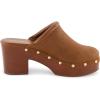 imageCUSHIONAIRE Womens Guest Faux Wood Clog with Memory Foam Padding Wide Widths AvailableChestnut