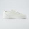 imageCUSHIONAIRE Womens Tag Low top Canvas Sneaker Memory FoamWhiteWhite