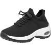 imageCUSHIONAIRE Womens Blaze Stretch Knit Slip on lace Sneaker Memory Foam ampamp LiteSole TechnologyBlackWhite