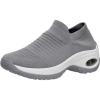 imageCUSHIONAIRE Womens Breeze Stretch Knit Slip on Sneaker Memory Foam ampamp LiteSole TechnologyGrey