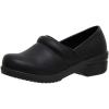 imageCUSHIONAIRE Womens Claire SlipOn Clog Vegan Leather Memory Foam Lightweight Comfort Clog with 15Inch HeelBlack