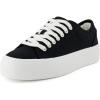 imageCUSHIONAIRE Womens Tag Low top Canvas Sneaker Memory FoamBlack Canvas