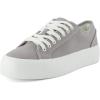 imageCUSHIONAIRE Womens Tag Low top Canvas Sneaker Memory FoamGrey Canvas