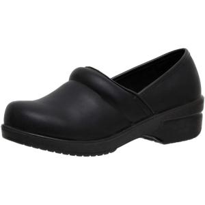 imageCUSHIONAIRE Womens Claire SlipOn Clog Vegan Leather Memory Foam Lightweight Comfort Clog with 15Inch HeelBlack