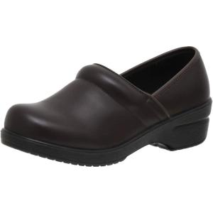 imageCUSHIONAIRE Womens Claire SlipOn Clog Vegan Leather Memory Foam Lightweight Comfort Clog with 15Inch HeelBrown