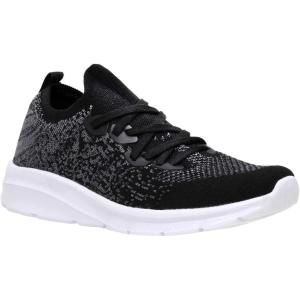 imageCUSHIONAIRE Womens Dane Stretch Knit lace up Sneaker Memory Foam ampamp LiteSole TechnologyBlack