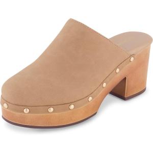 imageCUSHIONAIRE Womens Gibbons Faux Wood Clog with Memory Foam Padding Wide Widths AvailableSand