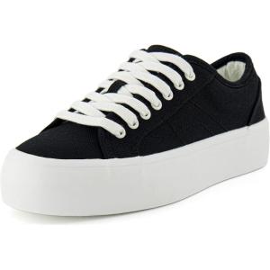 imageCUSHIONAIRE Womens Tag Low top Canvas Sneaker Memory FoamBlack Canvas