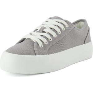 imageCUSHIONAIRE Womens Tag Low top Canvas Sneaker Memory FoamGrey Canvas
