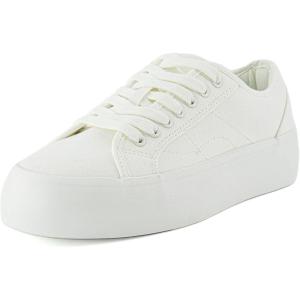 imageCUSHIONAIRE Womens Tag Low top Canvas Sneaker Memory FoamWhite Canvas