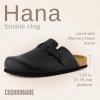imageCUSHIONAIRE Hana SlipOn Buckle Clog with Cork Footbed Memory Foam Wide Widths AvailableBlack