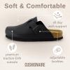 imageCUSHIONAIRE Hana SlipOn Buckle Clog with Cork Footbed Memory Foam Wide Widths AvailableBlack
