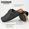 imageCUSHIONAIRE Hana SlipOn Buckle Clog with Cork Footbed Memory Foam Wide Widths AvailableBlack