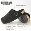 imageCUSHIONAIRE Hana SlipOn Buckle Clog with Cork Footbed Memory Foam Wide Widths AvailableBlack Wool