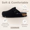 imageCUSHIONAIRE Hana SlipOn Buckle Clog with Cork Footbed Memory Foam Wide Widths AvailableBlack Wool