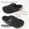 imageCUSHIONAIRE Hana SlipOn Buckle Clog with Cork Footbed Memory Foam Wide Widths AvailableBlack Wool