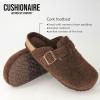 imageCUSHIONAIRE Hana SlipOn Buckle Clog with Cork Footbed Memory Foam Wide Widths AvailableBrown Wool
