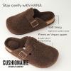 imageCUSHIONAIRE Hana SlipOn Buckle Clog with Cork Footbed Memory Foam Wide Widths AvailableBrown Wool