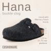 imageCUSHIONAIRE Hana SlipOn Buckle Clog with Cork Footbed Memory Foam Wide Widths AvailableCharcoal Wool