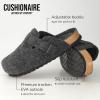 imageCUSHIONAIRE Hana SlipOn Buckle Clog with Cork Footbed Memory Foam Wide Widths AvailableCharcoal Wool