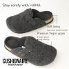 imageCUSHIONAIRE Hana SlipOn Buckle Clog with Cork Footbed Memory Foam Wide Widths AvailableCharcoal Wool