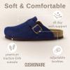 imageCUSHIONAIRE Hana SlipOn Buckle Clog with Cork Footbed Memory Foam Wide Widths AvailableDark Denim
