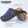 imageCUSHIONAIRE Hana SlipOn Buckle Clog with Cork Footbed Memory Foam Wide Widths AvailableDark Denim