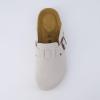 imageCUSHIONAIRE Hana SlipOn Buckle Clog with Cork Footbed Memory Foam Wide Widths AvailableIvory Vegan Suede