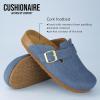 imageCUSHIONAIRE Hana SlipOn Buckle Clog with Cork Footbed Memory Foam Wide Widths AvailableLight Denim