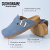 imageCUSHIONAIRE Hana SlipOn Buckle Clog with Cork Footbed Memory Foam Wide Widths AvailableLight Denim