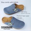 imageCUSHIONAIRE Hana SlipOn Buckle Clog with Cork Footbed Memory Foam Wide Widths AvailableLight Denim