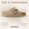 imageCUSHIONAIRE Hana SlipOn Buckle Clog with Cork Footbed Memory Foam Wide Widths AvailableSand Vegan Suede