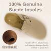 imageCUSHIONAIRE Hana SlipOn Buckle Clog with Cork Footbed Memory Foam Wide Widths AvailableSand Vegan Suede