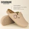 imageCUSHIONAIRE Hana SlipOn Buckle Clog with Cork Footbed Memory Foam Wide Widths AvailableSand Vegan Suede