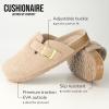 imageCUSHIONAIRE Hana SlipOn Buckle Clog with Cork Footbed Memory Foam Wide Widths AvailableSand Wool