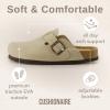 imageCUSHIONAIRE Hana SlipOn Buckle Clog with Cork Footbed Memory Foam Wide Widths AvailableStone