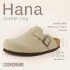 imageCUSHIONAIRE Hana SlipOn Buckle Clog with Cork Footbed Memory Foam Wide Widths AvailableStone