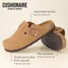 imageCUSHIONAIRE Hana SlipOn Buckle Clog with Cork Footbed Memory Foam Wide Widths AvailableTan Vegan Suede