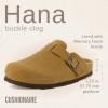 imageCUSHIONAIRE Hana SlipOn Buckle Clog with Cork Footbed Memory Foam Wide Widths AvailableTan Vegan Suede