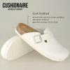 imageCUSHIONAIRE Hana SlipOn Buckle Clog with Cork Footbed Memory Foam Wide Widths AvailableWhite