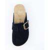 imageCUSHIONAIRE Womens Granola Previous Buckle Issue Fixed Genuine Suede Cork Footbed Platform Clog Comfort Wide Widths AvailableBlack