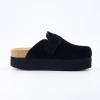 imageCUSHIONAIRE Womens Granola Previous Buckle Issue Fixed Genuine Suede Cork Footbed Platform Clog Comfort Wide Widths AvailableBlack