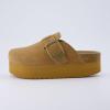 imageCUSHIONAIRE Womens Granola Previous Buckle Issue Fixed Genuine Suede Cork Footbed Platform Clog Comfort Wide Widths AvailableChestnut