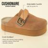 imageCUSHIONAIRE Womens Granola Previous Buckle Issue Fixed Genuine Suede Cork Footbed Platform Clog Comfort Wide Widths AvailableChestnut