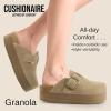 imageCUSHIONAIRE Womens Granola Previous Buckle Issue Fixed Genuine Suede Cork Footbed Platform Clog Comfort Wide Widths AvailableKhaki