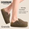 imageCUSHIONAIRE Womens Granola Previous Buckle Issue Fixed Genuine Suede Cork Footbed Platform Clog Comfort Wide Widths AvailableTaupe