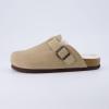imageCUSHIONAIRE Womens Hana Cork footbed clog with Genuine Leather upper Faux Fur lining and ComfortTaupe