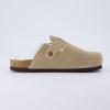 imageCUSHIONAIRE Womens Hana Cork footbed clog with Genuine Leather upper Faux Fur lining and ComfortTaupe